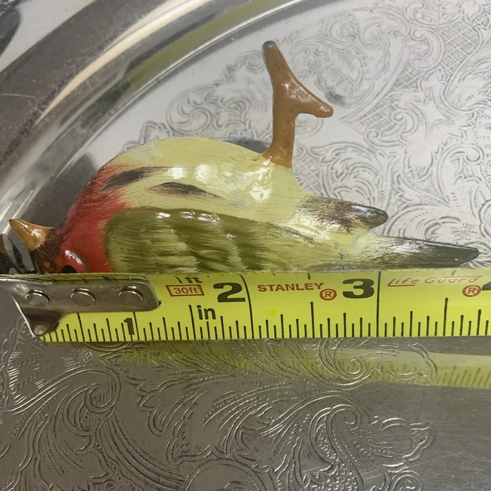 Pier 1 Metal Birds Napkin Ring‎ Holders Multicolor Hand painted Lot Of 4